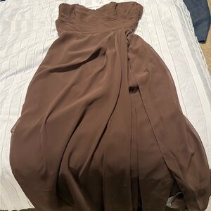 Jasmine Chocolate Strapless Gown